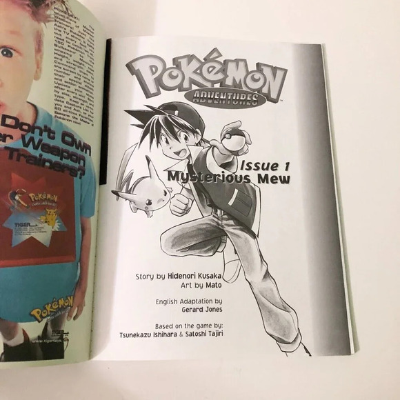 Vintage 1999 Pokemon Adventures Mysterious Mew Book Hidenori - Picture 8 of 16
